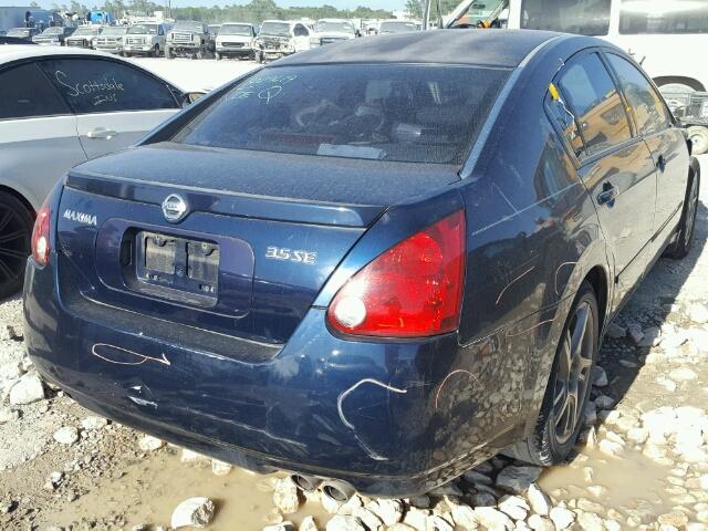 1N4BA41E15C868687 - 2005 NISSAN MAXIMA SE BLUE photo 4