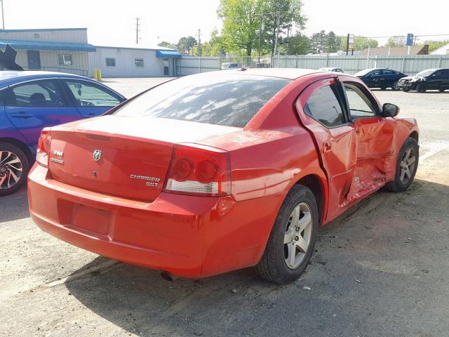 2B3CA3CV8AH165800 - 2010 DODGE CHARGER SX RED photo 4