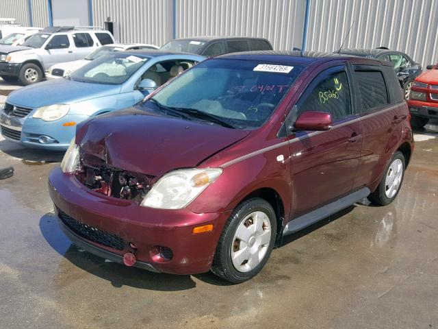 JTKKT624240074036 - 2004 TOYOTA SCION XA MAROON photo 2