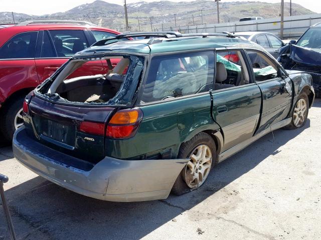 4S3BH6864Y7673874 - 2000 SUBARU LEGACY OUT GREEN photo 4