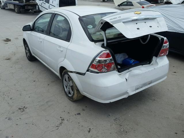 KL1TD5DE5BB226232 - 2011 CHEVROLET AVEO LS WHITE photo 3