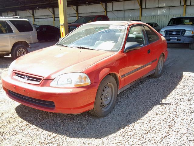 1HGEJ6128TL078794 - 1996 HONDA CIVIC DX RED photo 2