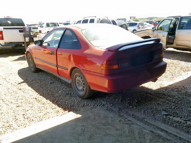 1HGEJ6128TL078794 - 1996 HONDA CIVIC DX RED photo 3