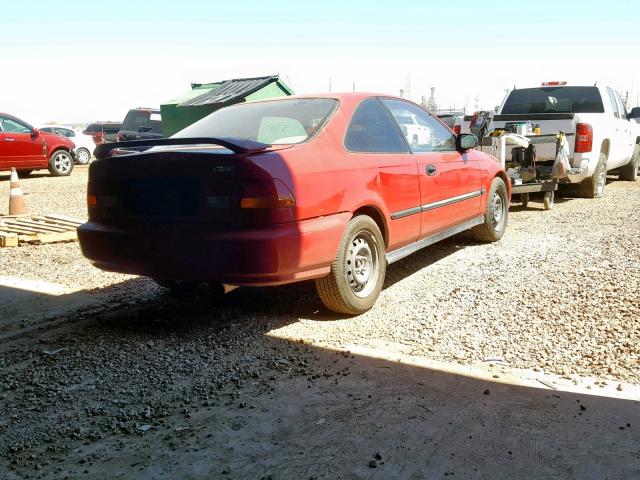 1HGEJ6128TL078794 - 1996 HONDA CIVIC DX RED photo 4