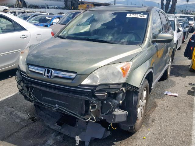 5J6RE48719L002590 - 2009 HONDA CR-V EXL GREEN photo 2