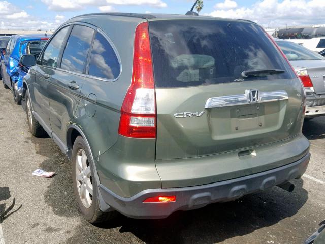 5J6RE48719L002590 - 2009 HONDA CR-V EXL GREEN photo 3