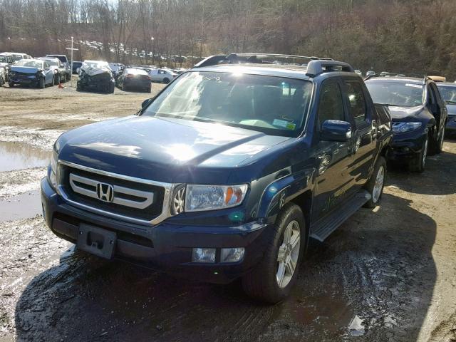 5FPYK1F54BB006191 - 2011 HONDA RIDGELINE BLUE photo 2