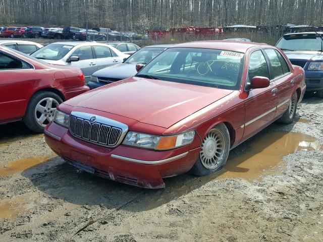 2MEFM75W9YX707677 - 2000 MERCURY GRAND MARQ RED photo 2