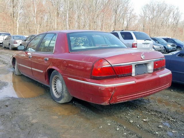 2MEFM75W9YX707677 - 2000 MERCURY GRAND MARQ RED photo 3