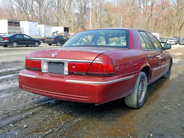 2MEFM75W9YX707677 - 2000 MERCURY GRAND MARQ RED photo 4