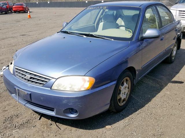 KNAFB121035261570 - 2003 KIA SPECTRA BA BLUE photo 2