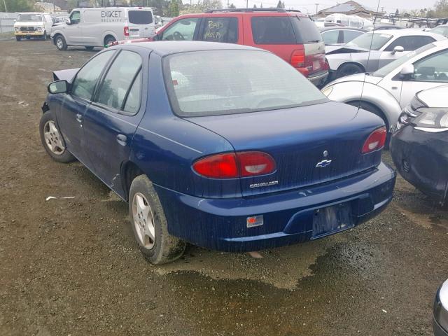 1G1JC524417338060 - 2001 CHEVROLET CAVALIER B BLUE photo 3