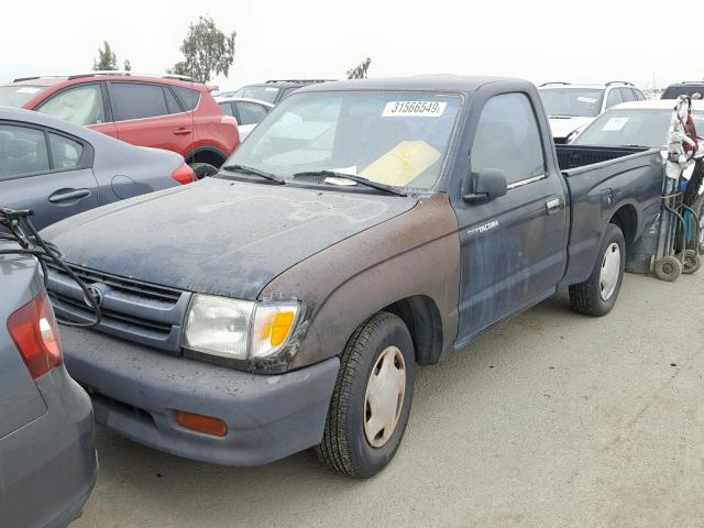 4TANL42N2WZ059726 - 1998 TOYOTA TACOMA BLACK photo 2