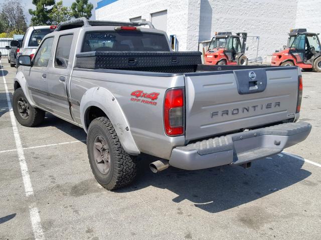 1N6ED29Y72C313222 - 2002 NISSAN FRONTIER C SILVER photo 3