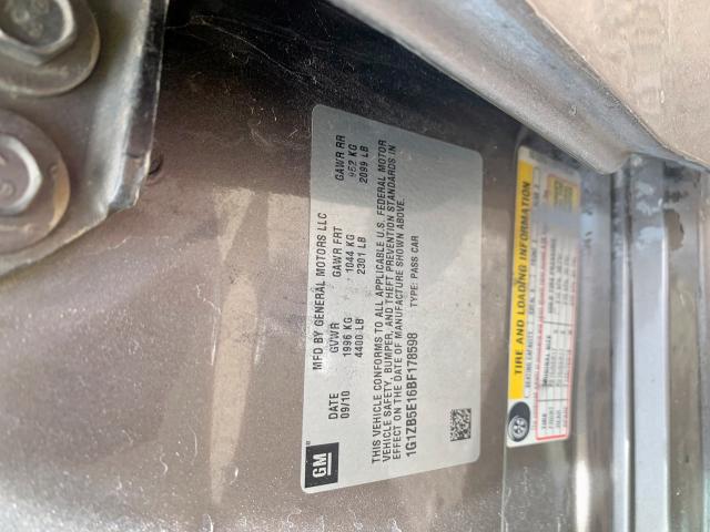 1G1ZB5E16BF178598 - 2011 CHEVROLET MALIBU LS TAN photo 10