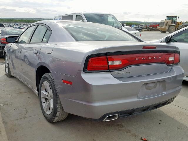 2C3CDXHG7EH360109 - 2014 DODGE CHARGER SX SILVER photo 3