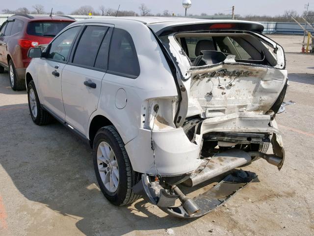 2FMDK3GC3DBA89804 - 2013 FORD EDGE SE WHITE photo 3