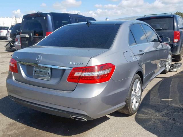 WDDHF2EB7BA316246 - 2011 MERCEDES-BENZ E 350 BLUE SILVER photo 4