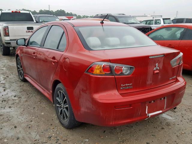 JA32U2FU5HU008665 - 2017 MITSUBISHI LANCER ES RED photo 3