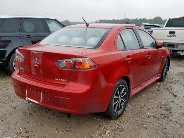 JA32U2FU5HU008665 - 2017 MITSUBISHI LANCER ES RED photo 4