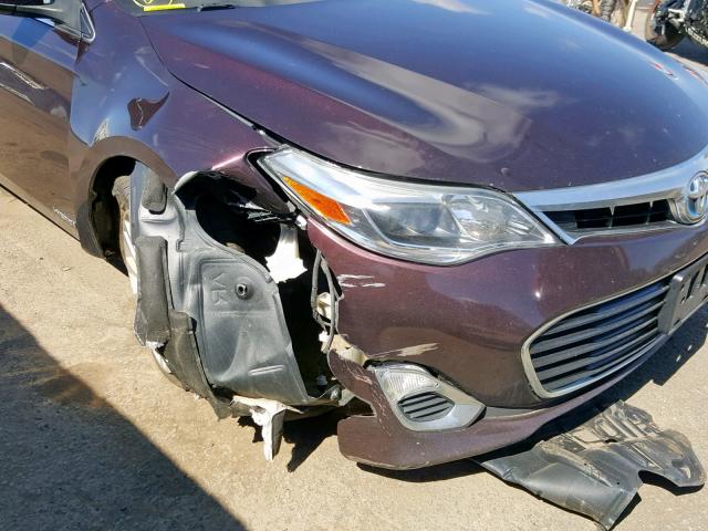 4T1BD1EB0DU013810 - 2013 TOYOTA AVALON HYB BURGUNDY photo 9