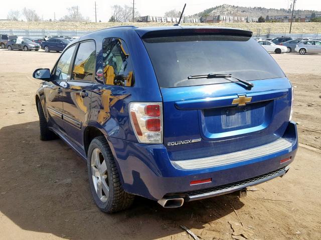 2CNDL937986073016 - 2008 CHEVROLET EQUINOX SP BLUE photo 3