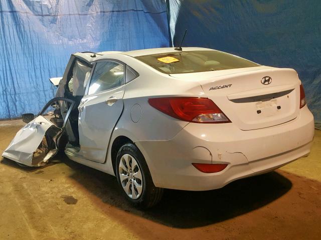 KMHCT4AE2HU376513 - 2017 HYUNDAI ACCENT SE WHITE photo 3