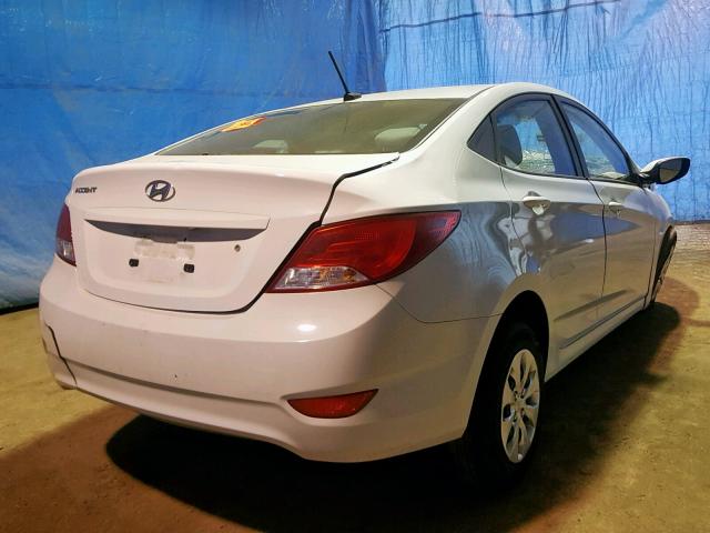 KMHCT4AE2HU376513 - 2017 HYUNDAI ACCENT SE WHITE photo 4