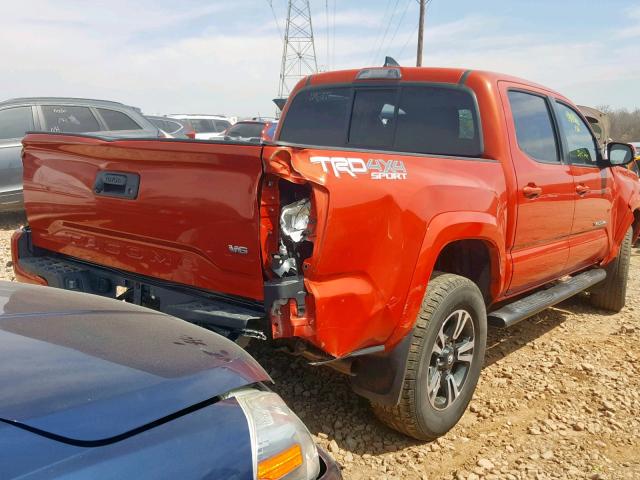 3TMCZ5AN4GM002125 - 2016 TOYOTA TACOMA DOU ORANGE photo 4