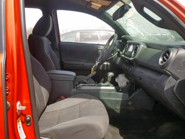 3TMCZ5AN4GM002125 - 2016 TOYOTA TACOMA DOU ORANGE photo 5