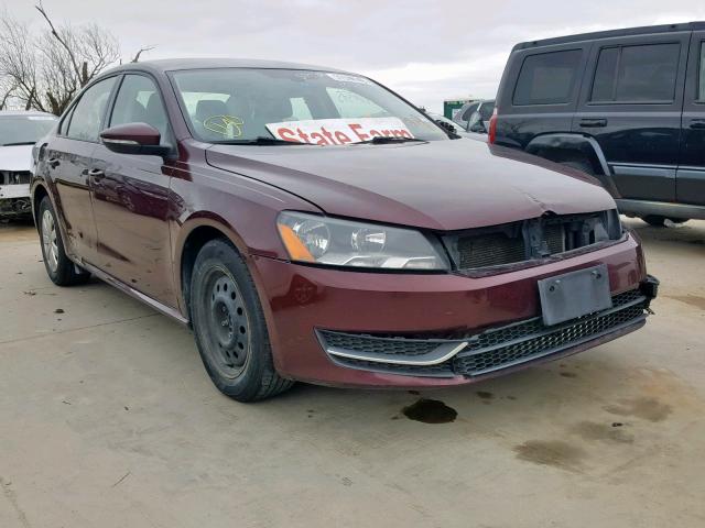 1VWAP7A38CC033278 - 2012 VOLKSWAGEN PASSAT S BURGUNDY photo 1