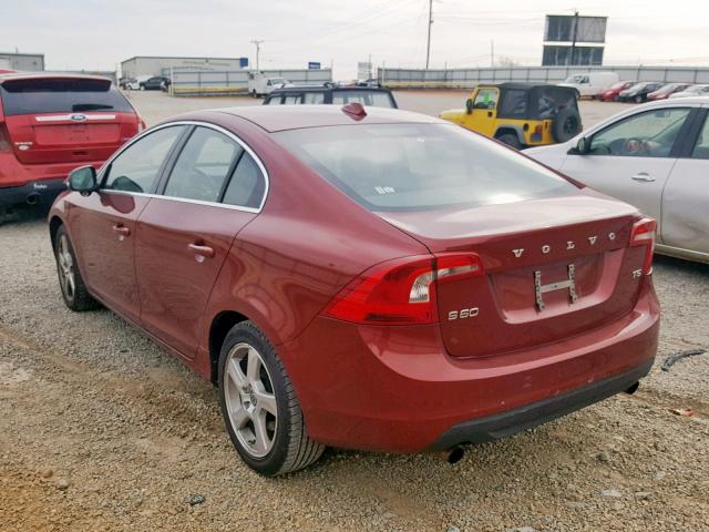 YV1622FS0C2086518 - 2012 VOLVO S60 T5 MAROON photo 3