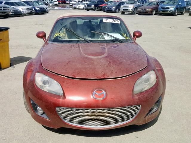 JM1NC2NF5B0214278 - 2011 MAZDA MX-5 MIATA RED photo 9