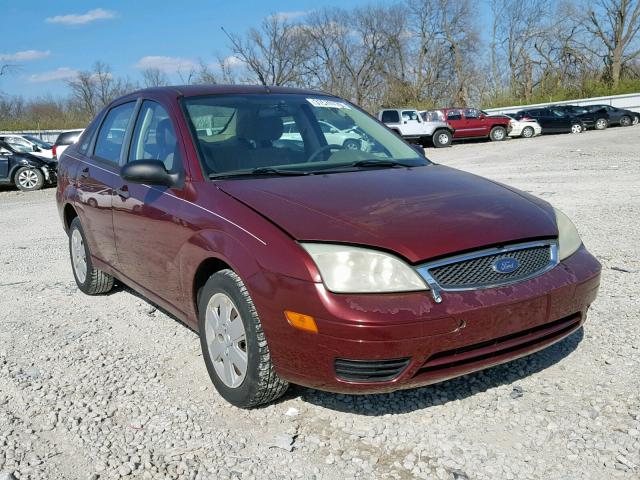 1FAHP34N47W156304 - 2007 FORD FOCUS ZX4 MAROON photo 1