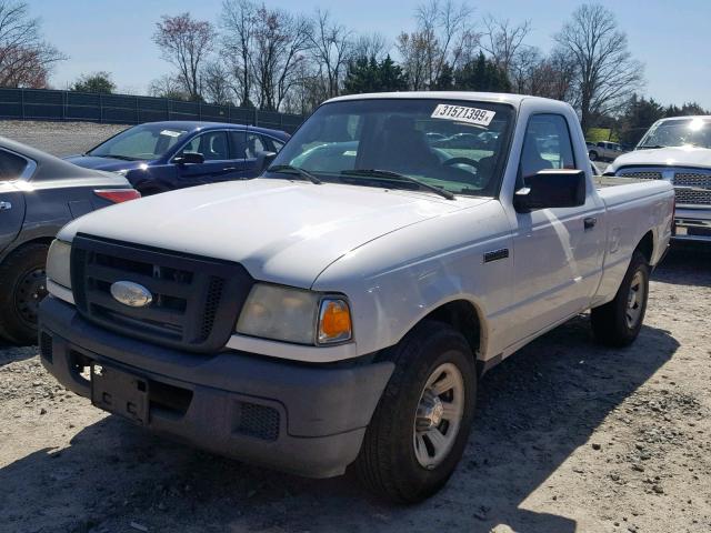 1FTYR10D47PA03146 - 2007 FORD RANGER WHITE photo 2