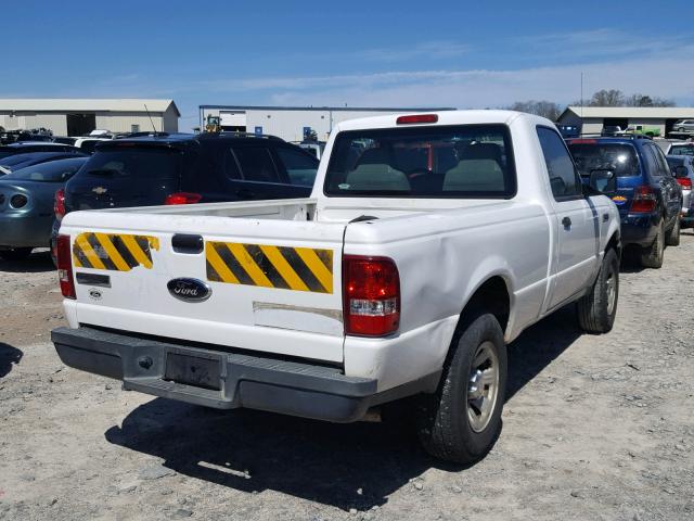 1FTYR10D47PA03146 - 2007 FORD RANGER WHITE photo 4