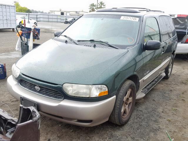 4N2XN11T6YD828425 - 2000 NISSAN QUEST SE GREEN photo 2