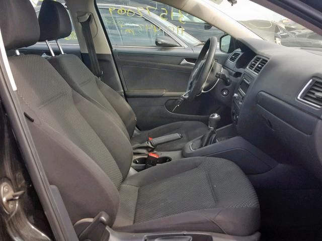 3VW1K7AJ7EM385797 - 2014 VOLKSWAGEN JETTA BASE BLACK photo 5