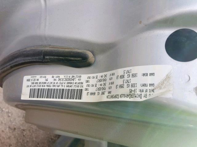 1J8HG58226C191342 - 2006 JEEP COMMANDER 银色 照片 10