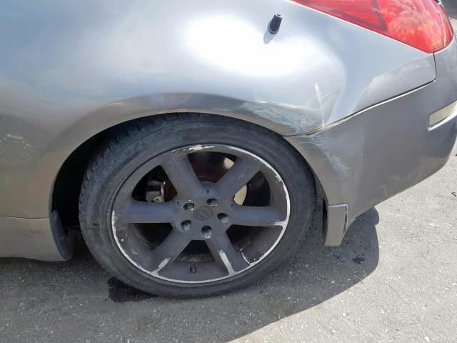 JN1AZ34D74T161347 - 2004 NISSAN 350Z COUPE GRAY photo 9