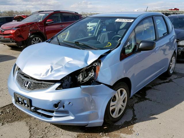 JHMGE8H2XAC006245 - 2010 HONDA FIT BLUE photo 2