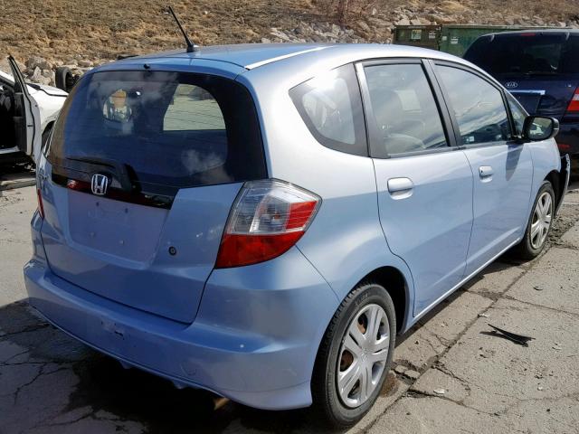 JHMGE8H2XAC006245 - 2010 HONDA FIT BLUE photo 4