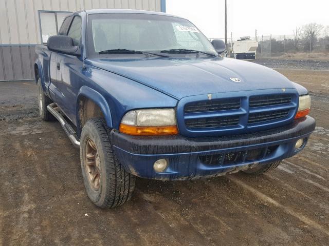 1B7GG32X72S526641 - 2002 DODGE DAKOTA SPO BLUE photo 1