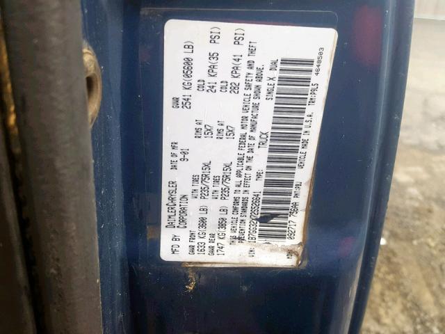 1B7GG32X72S526641 - 2002 DODGE DAKOTA SPO BLUE photo 10