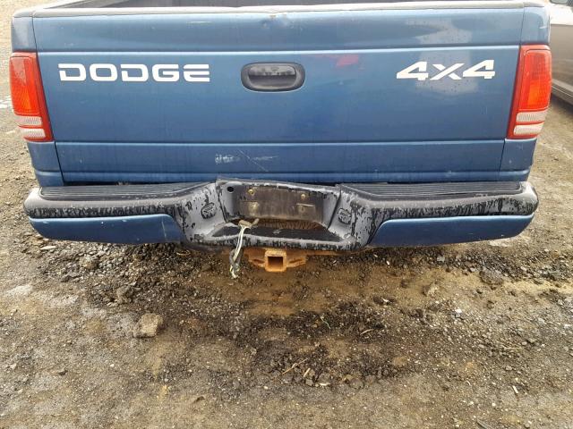 1B7GG32X72S526641 - 2002 DODGE DAKOTA SPO BLUE photo 9