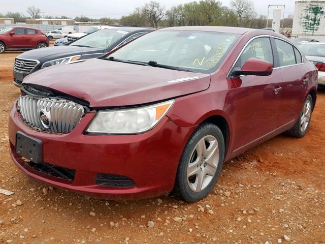 1G4GB5GG4AF312339 - 2010 BUICK LACROSSE C BURGUNDY photo 2