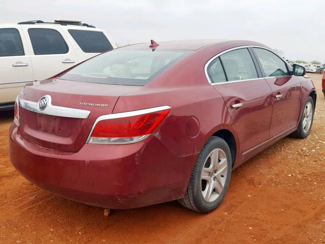 1G4GB5GG4AF312339 - 2010 BUICK LACROSSE C BURGUNDY photo 4