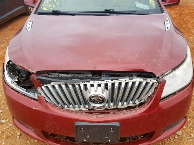 1G4GB5GG4AF312339 - 2010 BUICK LACROSSE C BURGUNDY photo 7