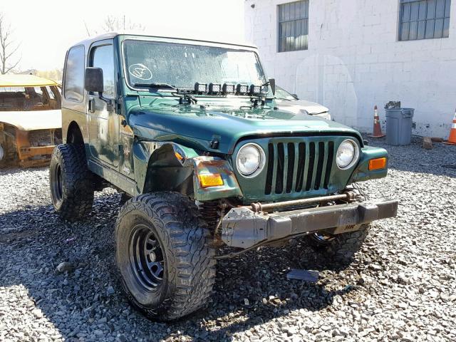 1J4FA59S8YP784563 - 2000 JEEP WRANGLER / GREEN photo 1