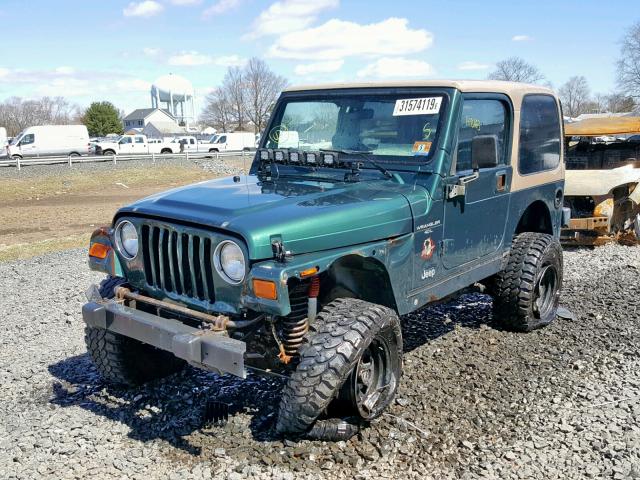 1J4FA59S8YP784563 - 2000 JEEP WRANGLER / GREEN photo 2